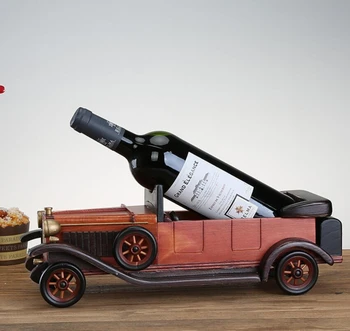 

Vintage Car Solid Wood The Wine Bottle Frame Grape Wine Rack Personality Wine Rack Household Red Wine Rack Goods Of Furniture
