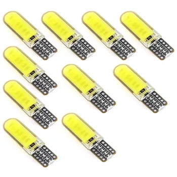 

NEW-10Pcs T10 W5W COB LED Car Auto Interior Wedge Side Parking Bulb Dome Light Lamp