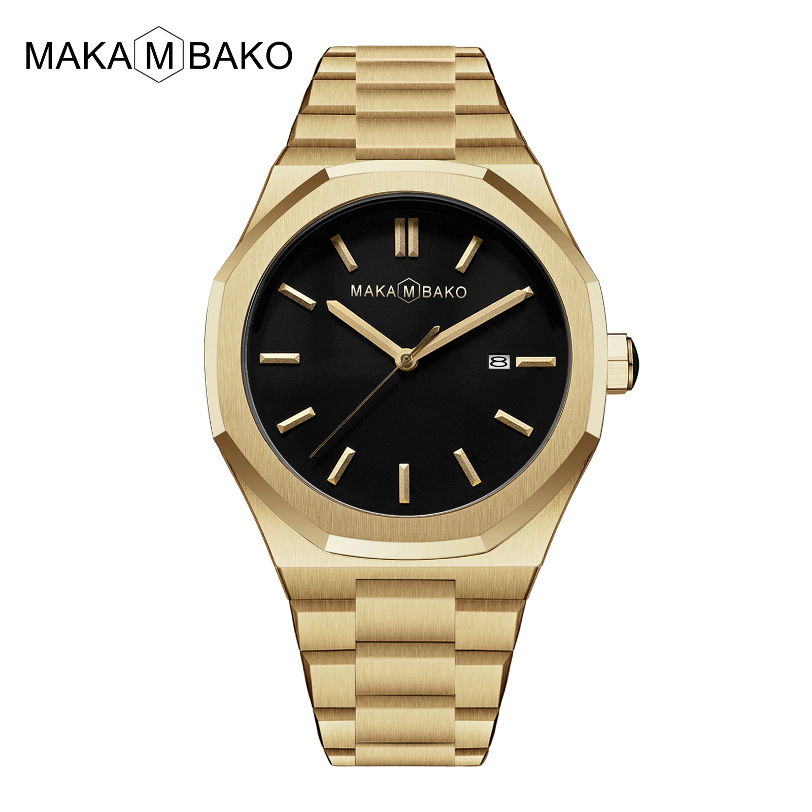 Original Top Brand All Black Stainless Steel Men's Wristwatch Classic Business Waterproof Japan Movement Quartz Watch For Men 