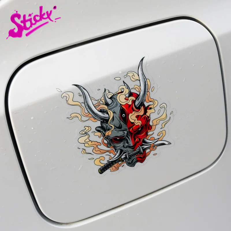 

Японская наклейка на автомобиль Prajna Hannya с изображением красного демона, аниме, наклейка, декор для мотоцикла, внедорожника, ноутбука, багажника, гитары, Виниловая наклейка s