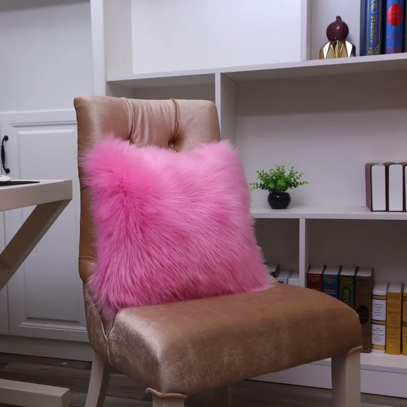 45 см квадратная Подушка Чехол для дивана подушка офисного стула Kawaii Бархатная