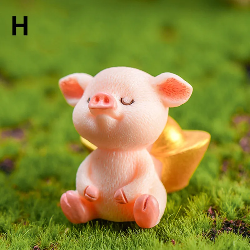 5 шт. мультфильм свинья Искусство ремесло принадлежности DIY Украшение Автомобиля комнаты Аксессуары творческие ремесла украшения различные подарки моделирование - Цвет: H