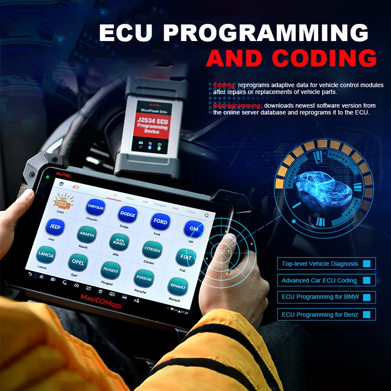 £1.881.54 Autel Maxicom Mk908p Professional Obd2 Scanner Ecu Coding J2534 Programmming