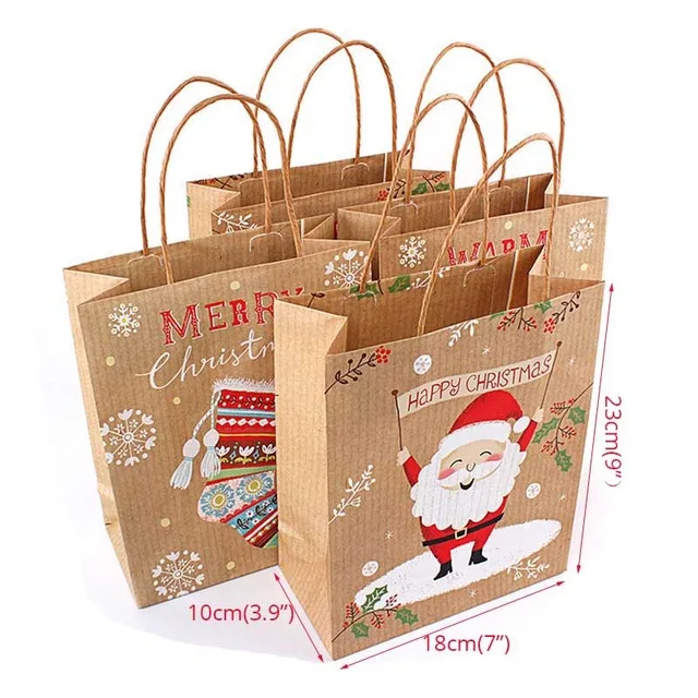 5 шт. Рождественская елка-форма Подарочный пакет конфеты/контейнер для закусок Санта декор для упаковки подарков лечение детей или гостей новогодний домашний декор - Цвет: 4pcs bags