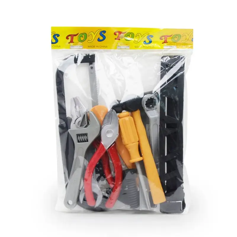 14 Pcs Set Construction Tool Set for Kids Child Career Training Activity Props Dress-Up Pretend Play Accessory