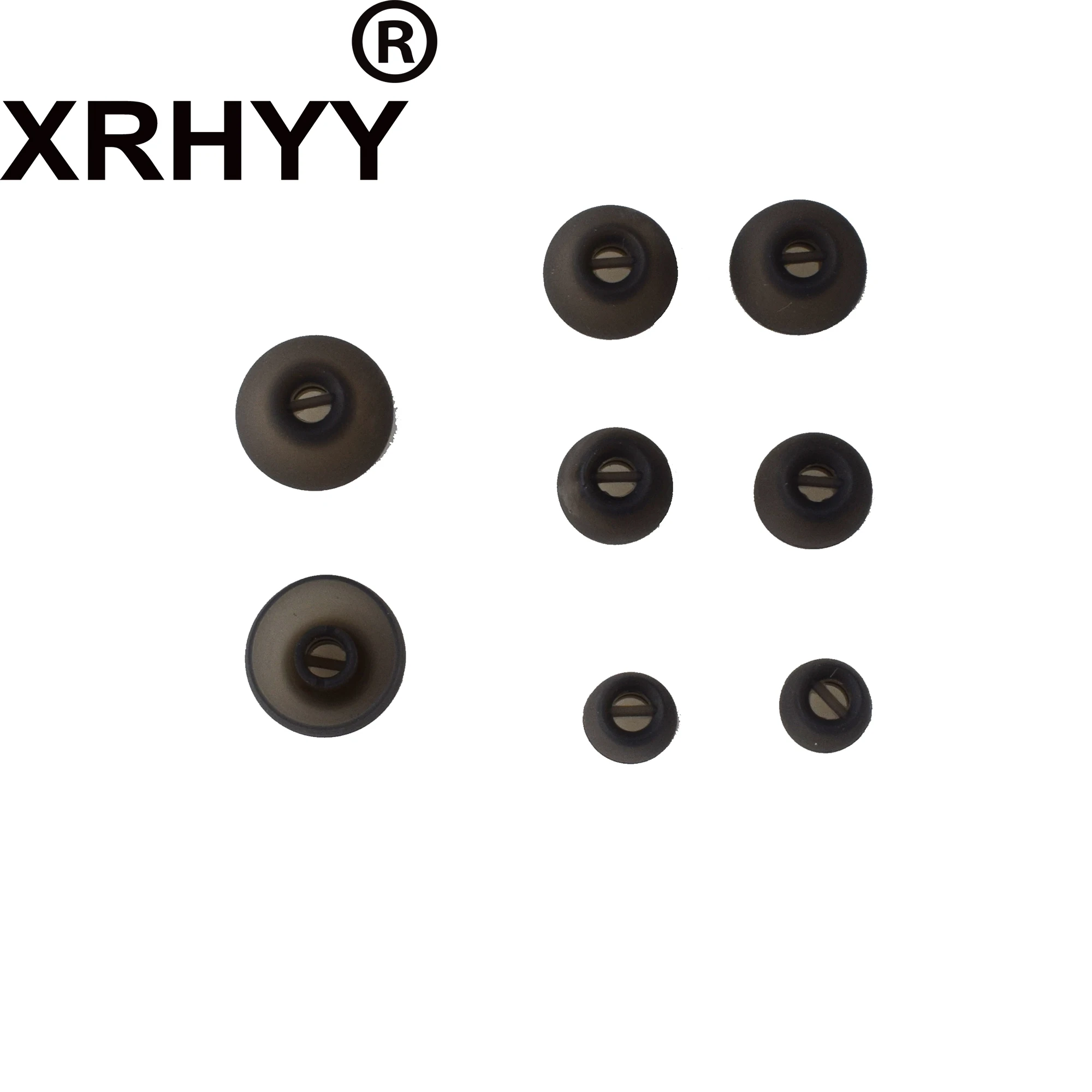 XRHYY 8 Pair Gray XS/S/M/L Soft Silicone Replacement Ear Tip Ear Adapters For Sennheiser Momentum HD1 In-Ear Earbud Ear Adapters