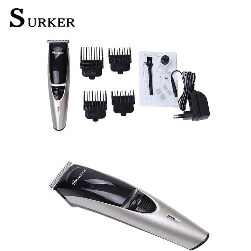 

Surker SK-902 Professional Waterproof Electric Hair Trimmer Beard Trimmer Haircut Machine For Men Grooming Body Rechargeable