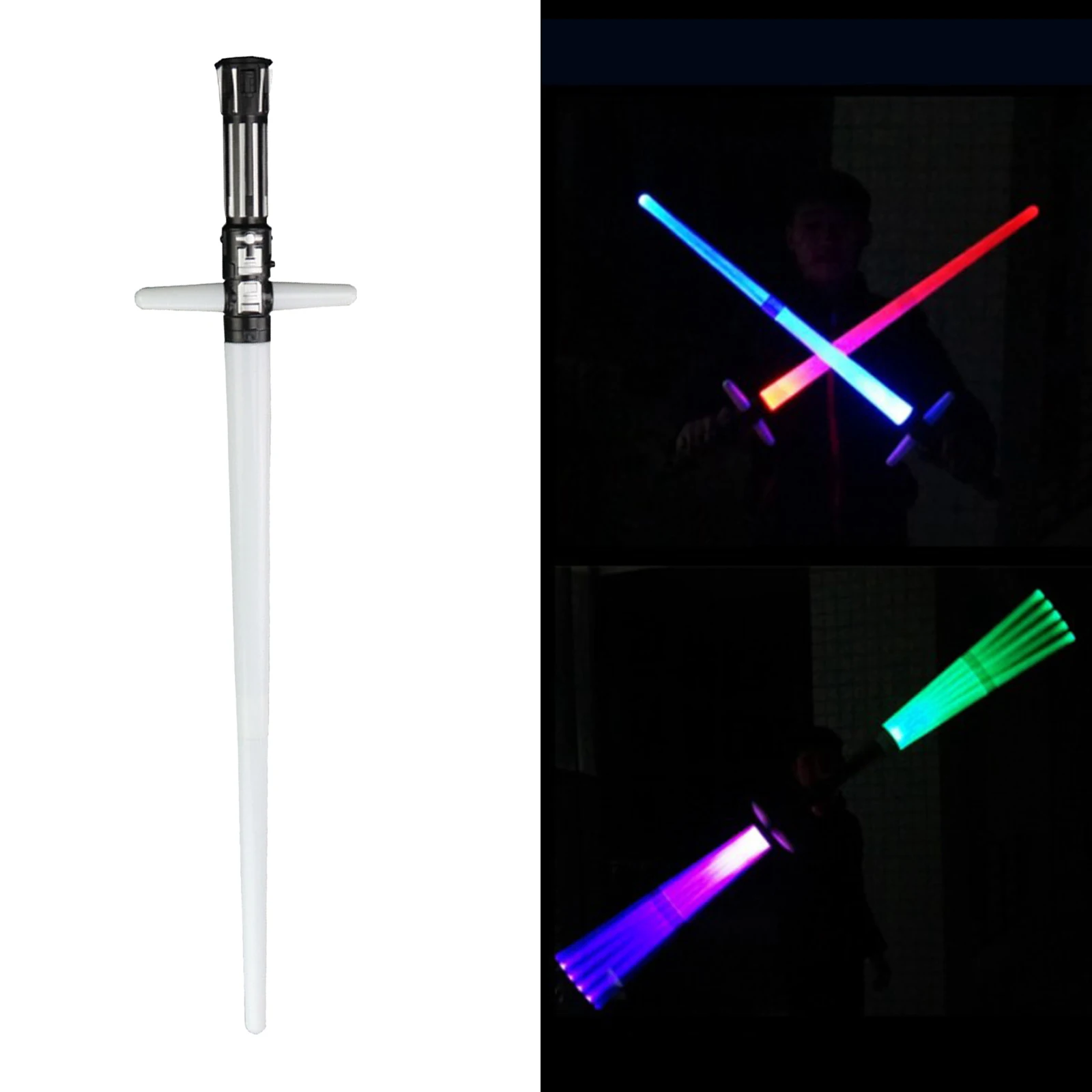 Espada de sable de LED conectable para niños, sable de luz para niños, efecto sonido de Luz 2 en 1 (batería no incluida)| | - AliExpress