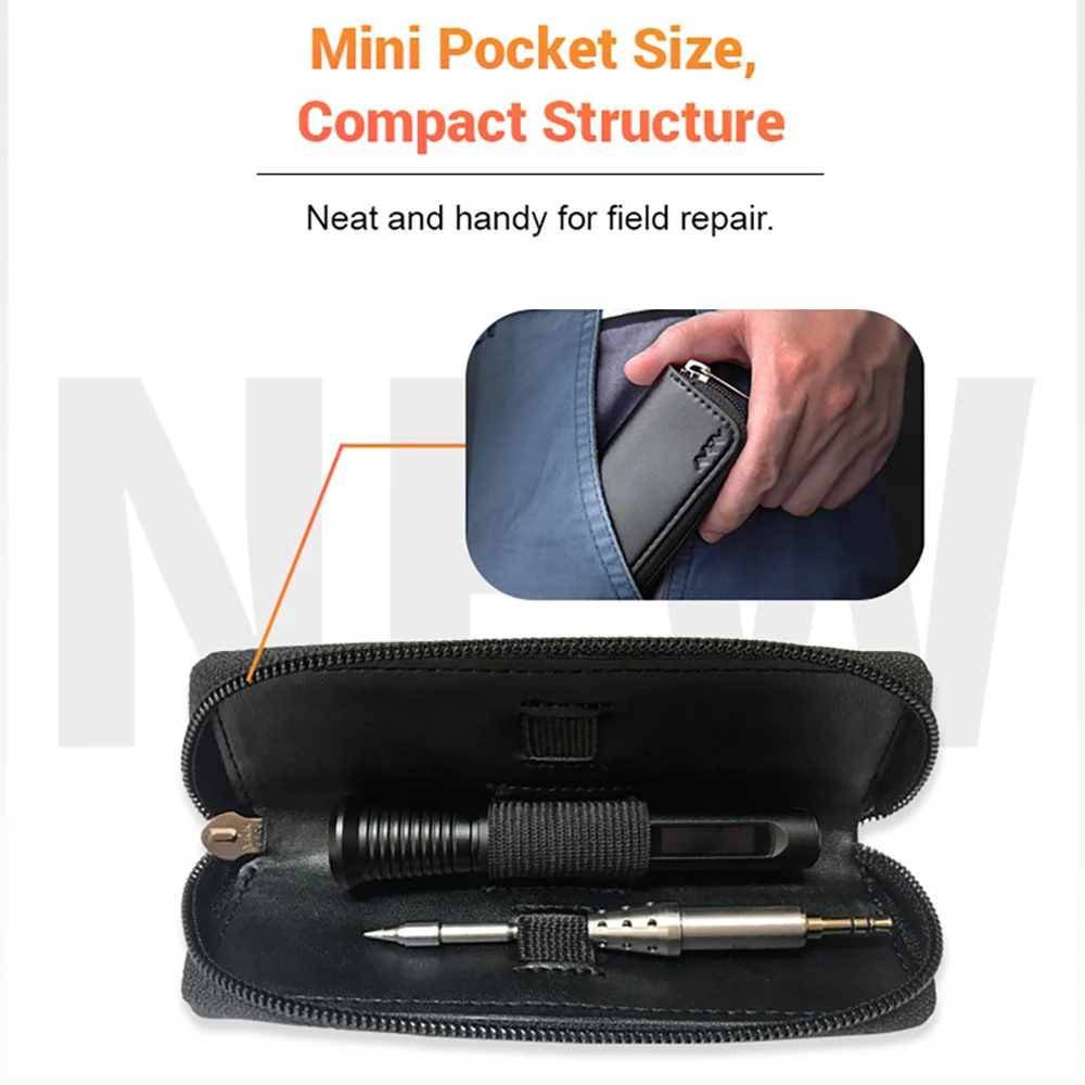 US $79.59 TS80P main Electric Soldering Iron Adjustable Temperature Portable Digital Solder Station OLED Display USB Type C PD20 QC30
