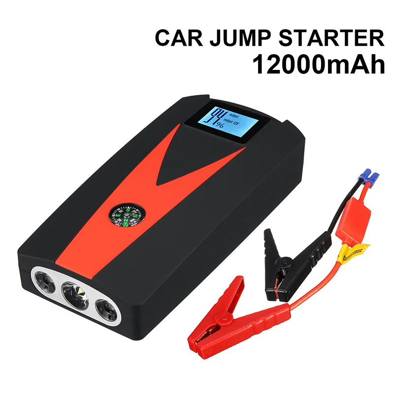  Car Jump Starter 12V 600A LED 2USB Power Bank Portable Car Battery Booster Charger Starting Device 