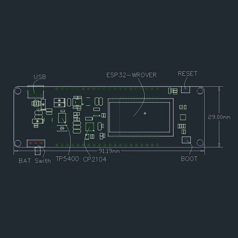 TTGO T-8 Мбайт PSRAM ESP32-WROVER-B Bluetooth модуль беспроводного доступа Wi-Fi макетная плата JLRL88