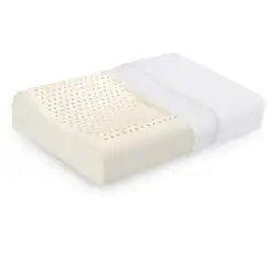 100% подушечка из натурального латекса, проветриваемая контурная подушка для шеи с наволочкой, эргономичная подушка для спины