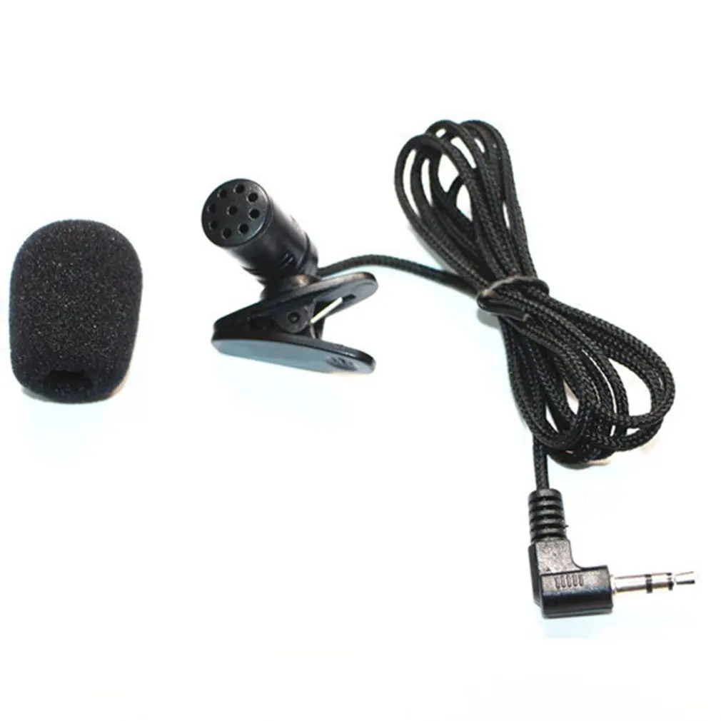 2021 HOT Mini Portable Microphone Handle 1.5M Condenser Clip-on Lapel Recording Stereo Wired For Phone Laptop Studio Microphones 