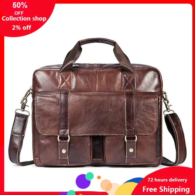 

2020 Genuine messenger bag men Leather Male Package Leisure Time Business Affairs Briefcase Man Single Shoulder Oblique Satchel