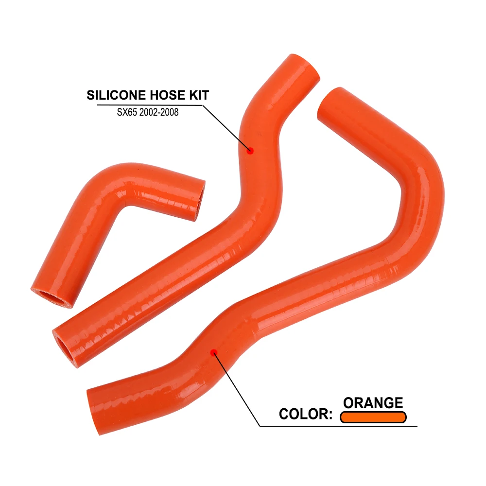 Motorcycle Silicone Radiator Coolant Reinforced Hoses Kit For KTM SX65