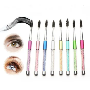 

Eyes Dancing Makeup Eyelash Brush 10 Colors Diamond Handle Brushes Mascara Applicator Wand Brushes Makeup Tool