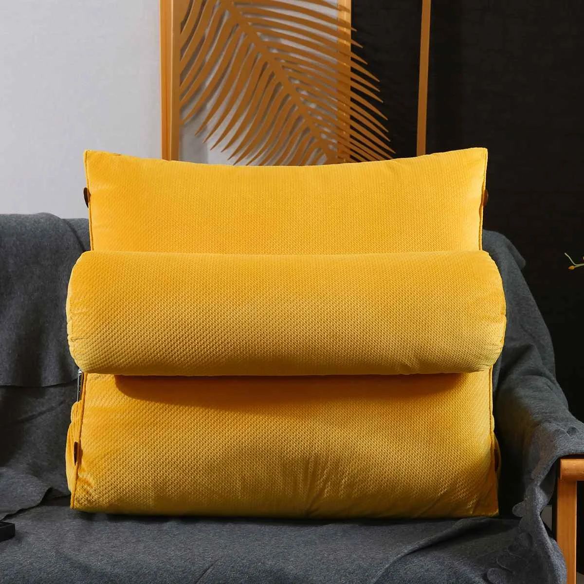 Треугольная Бархатная подушка для спинки, 45x45x20 см | AliExpress