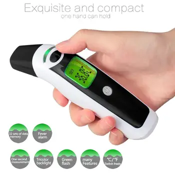 

Muti-fuction Baby/Adult Digital Termomete Infrared Forehead/Ear /Body Thermometer Gun Non-contact Temperature Measurement Device