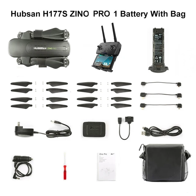 ZINO PRO 4K 1B Bag Hubsan H117S Zino PRO gps Дрон с разрешением 4K UHD Камера бесщеточный мотор RC Дрон 5G WI-FI FPV 3-осевому гидростабилизатору Складная рукоятка для квадрокоптера дрона - Цвет: ZINO PRO 4K 1B Bag