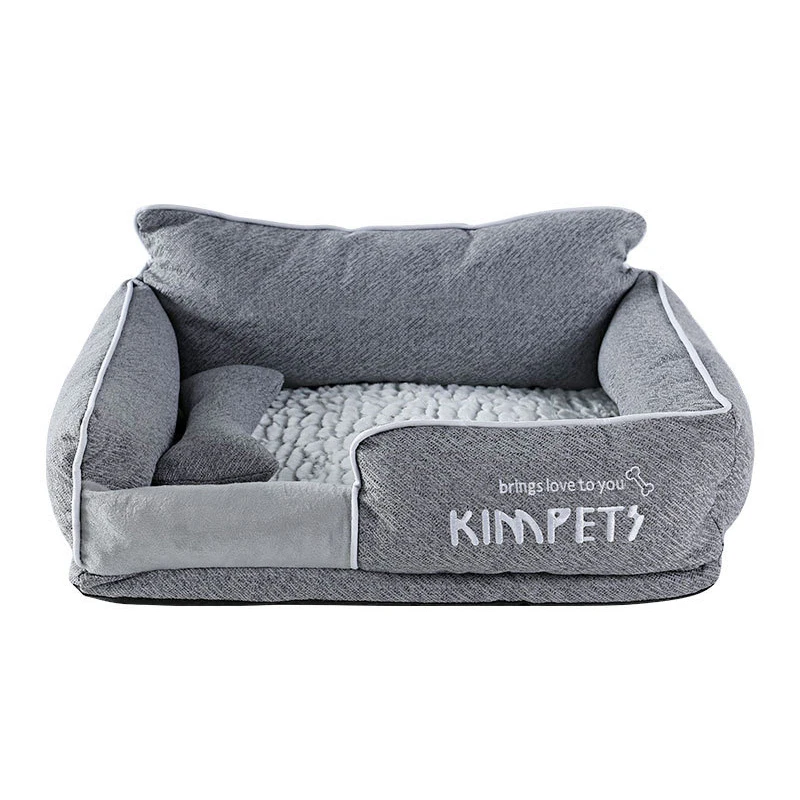 Dog bed Washable house for dogs Corgi Dog Kennel Winter Warm Removable Oxford Cloth Pet Cotton Nest Square Sponge Cat Kennel