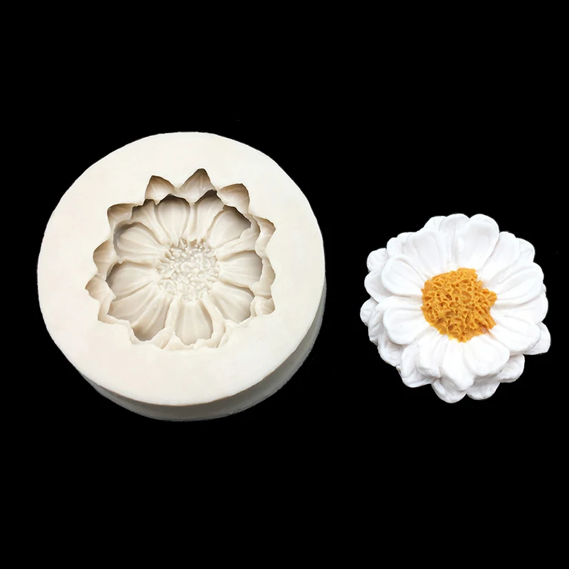 Gänseblümchen Wilde Chrysantheme Silikonform Sugarcraft Schokolade Cupcake Backform Fondant Kuchen Dekorieren Werkzeuge