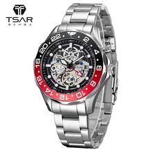 

TSAR BOMBA Luxury Mens Watch GMT Hybrid Automatic Movement 20ATM Sapphire Glass Diver Sport Wristwatch for Men relogio masculino