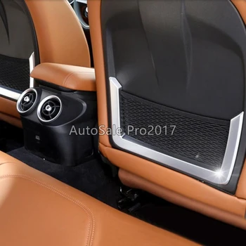 

high-quality For Alfa Romeo Giulia / Stelvio 2017 2018 Auto Accessories Matte Car Styling Interior Car Seat Back Net Frame Cover