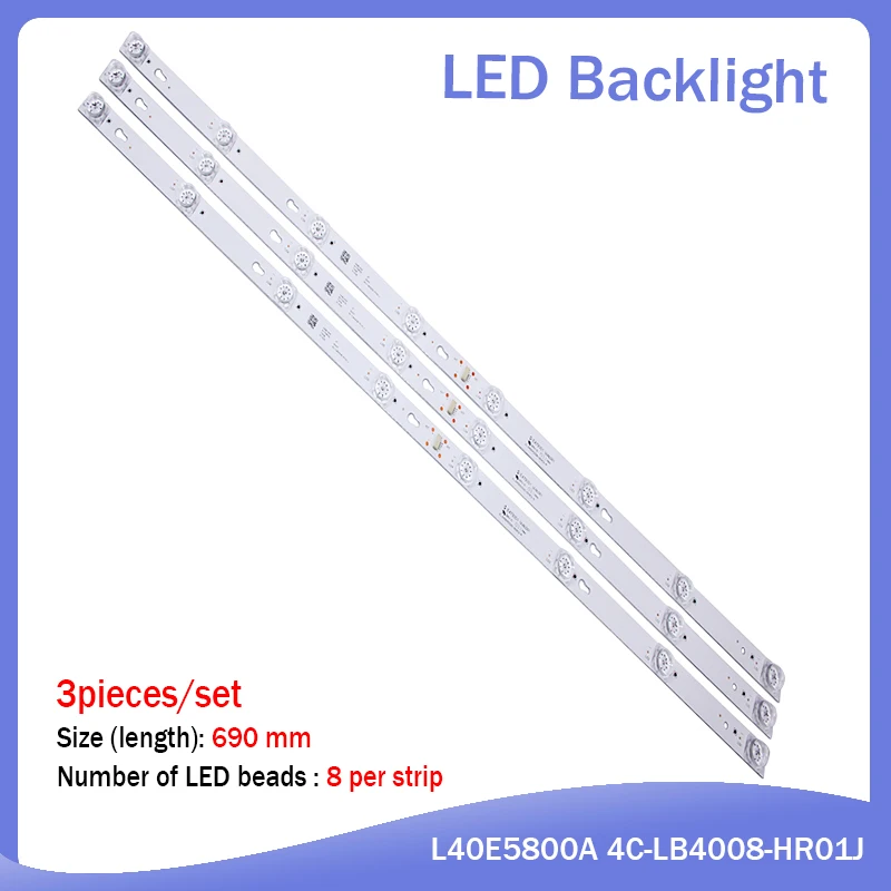 Новые 3 шт./набор 8LED 770 мм подсветка полосы для 43L1600C 2600C 43L26CMC L43E9600 jl. D43081330-004bs-m E469119