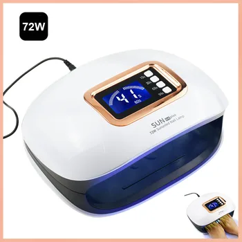 

72W UV Lamp Nail Dryer LED Nail Lamp For Manicure Machine Curing Nail Gel Polish Auto Sensor Two Hand Lamp Nail Art Tools