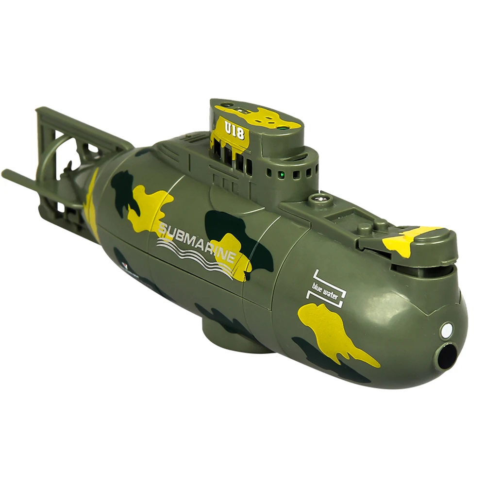 Детская игрушка в подарок, радиоуправляемая подводная лодка, скоростная лодка, моделирующая модель, электрическая, для улицы, мини, военный пульт дистанционного управления, обучающий корабль - Цвет: Зеленый