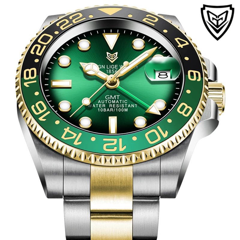 

Relogio Masculino LIGE Listing Luxury Fashion Men Watch 100ATM Waterproof Date Clock Male Sport Watch Men Mechanical Wristwatch