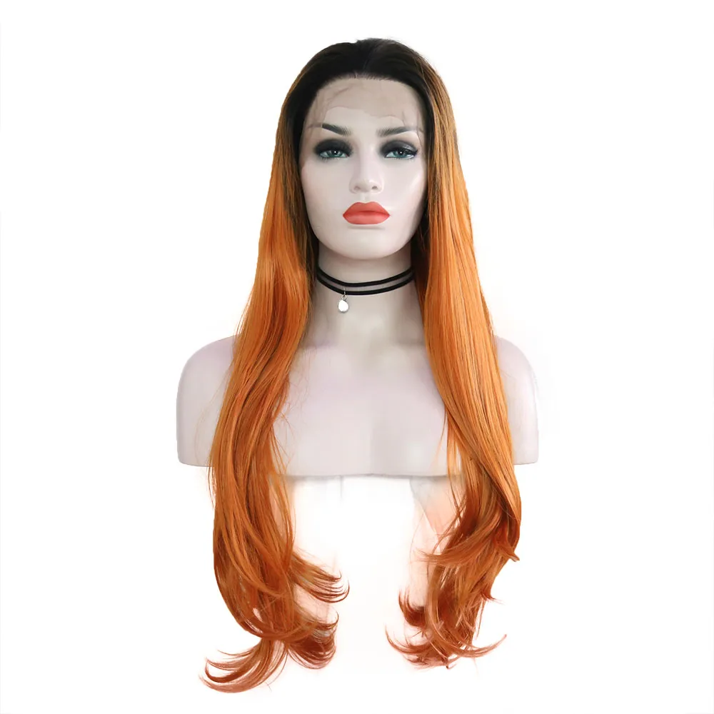 

AIMEYA Natural Wave Body Wave Straight Synthetic Lace Wigs for Women Lace Front Wigs with Free Part Daily Wear Ladies Hair
