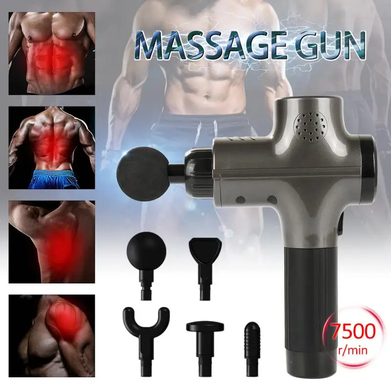 

Electric Muscle Relaxation Massager Gun Hand-held Deep Muscle Massager Fitness Equipment Pain Relief Body Shaping Slimming