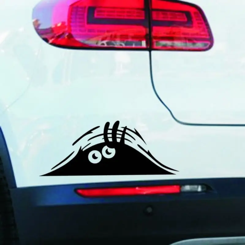 ONEWELL 3D автомобиля и большими смешными глазами Автомобильная Наклейка Черная Наклейка подглядывающий Монстр Стикеры s для украшения автомобиля авто продуктов автомобильные аксессуары