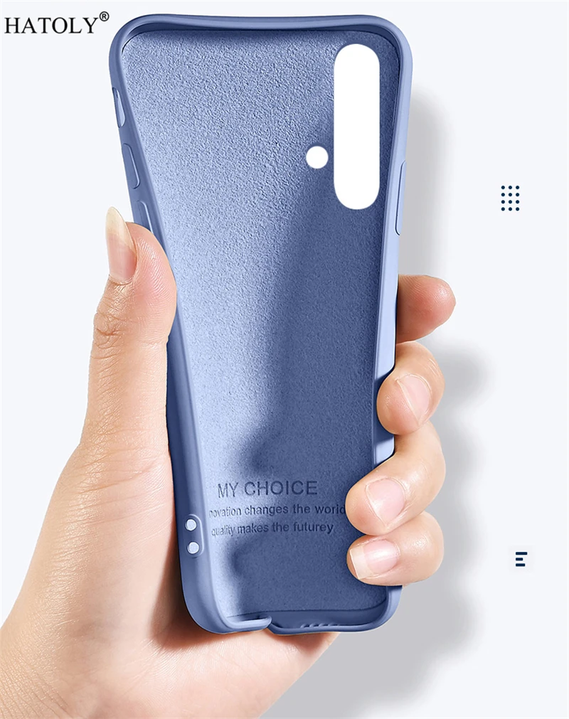 Чехол для Huawei Nova 5T чехол резиновый телефона защитный мягкий жидкий силиконовый