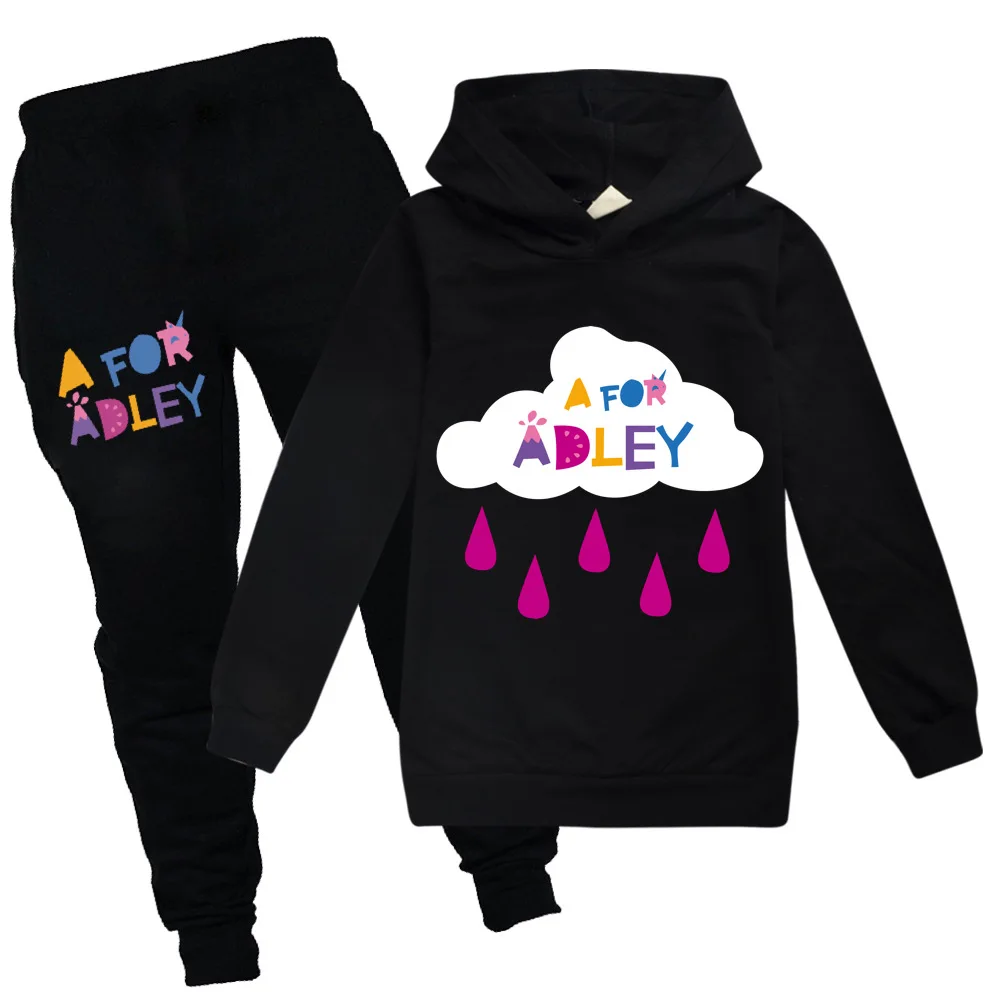 

Toddler Children's Sports Boutique Outfits A for Adley Kids Fashion Hooded Sweatshirts+Pants 2Pcs Sets Boys Girls Tracksuits