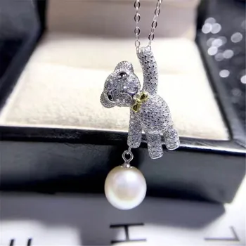 

S925 Sterling Silver Flash Design Pearl Pendant Holder Women DIY Pearl Pendant Components Silver Gold Color