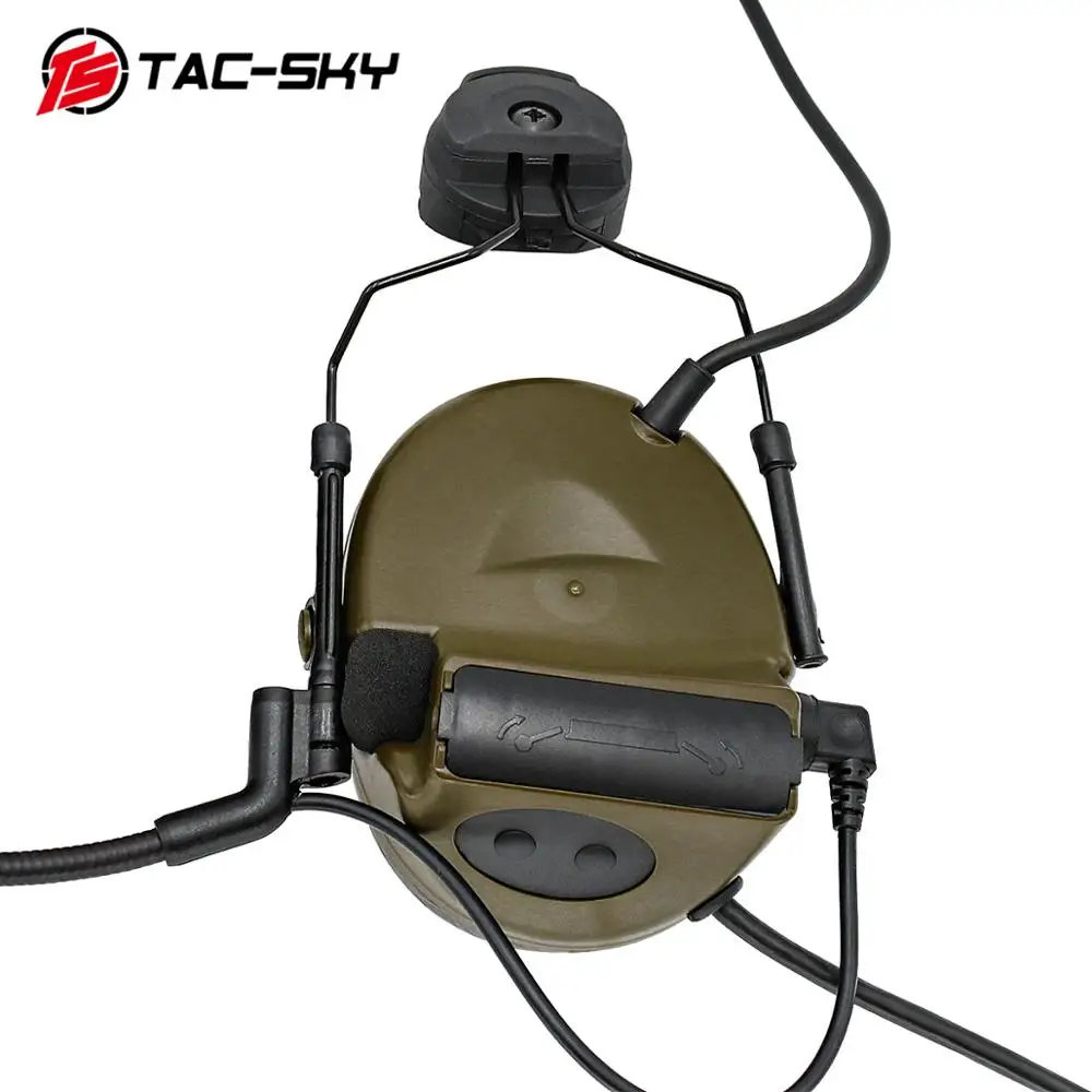TAC-SKY PELTOR серия COMTAC II шлем кронштейн силиконовые наушники шумоподавление звукосниматель тактическая гарнитура comtacii FG