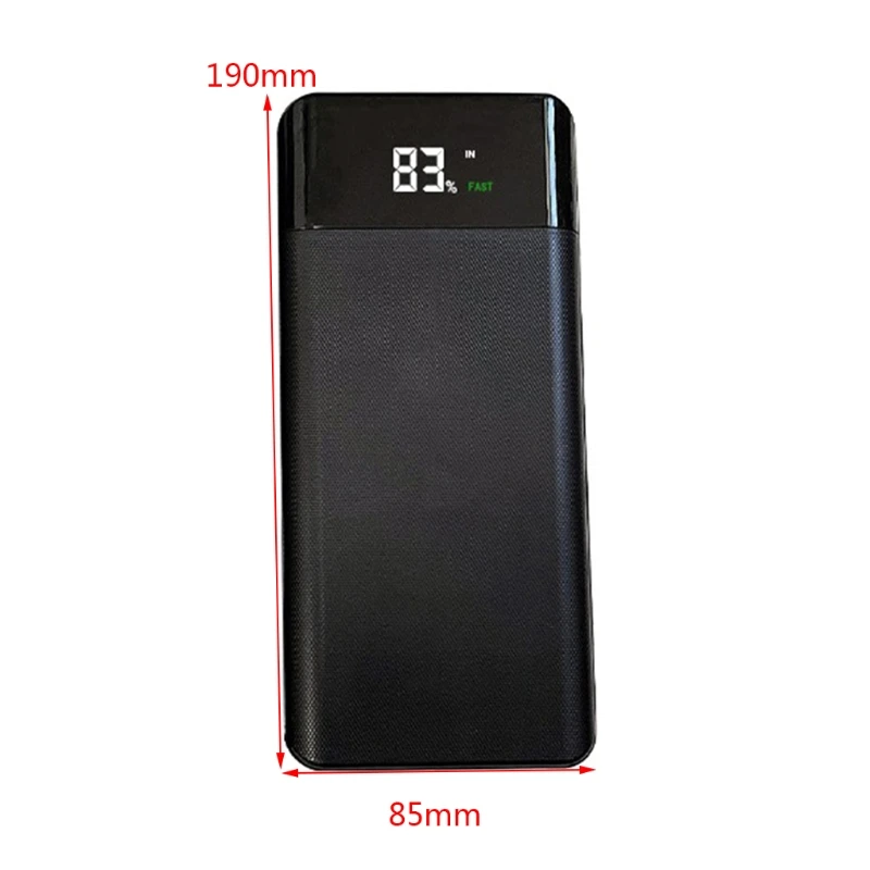 usb battery pack 2021 New QC3.0 FAST Charge LCD Battery Case Power Bank Shell 14x18650/18700/20700/21700 best power bank for mobile