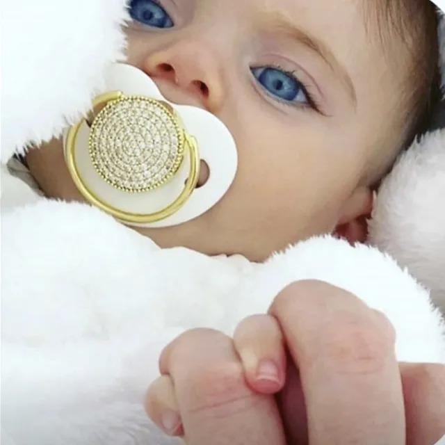 Chupetes De Lujo Neonatal Baby Pacifier Deluxe Diamond Greek Eye Turkey Jewelry Initial Gold Bling Dummy Pearls Pacifier Nipple Pacifier Aliexpress