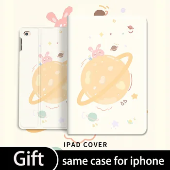 

Space Rabbit Pencil holder case Flip Cover For iPad Pro 9.7 11 air 10.5 12.9 10.2 Mini2 3 4 5 2019 Tablet Case for iPad 7th 2018