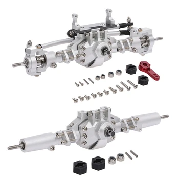 

SCX10 Metal CNC Anodized Full Front Rear Portal Axle for 1/10 RC Crawler Car Axial SCX10 II 90046 90047 Upgrade Parts,Silver