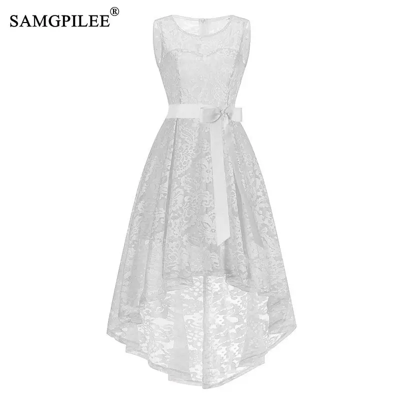 white midi prom dress