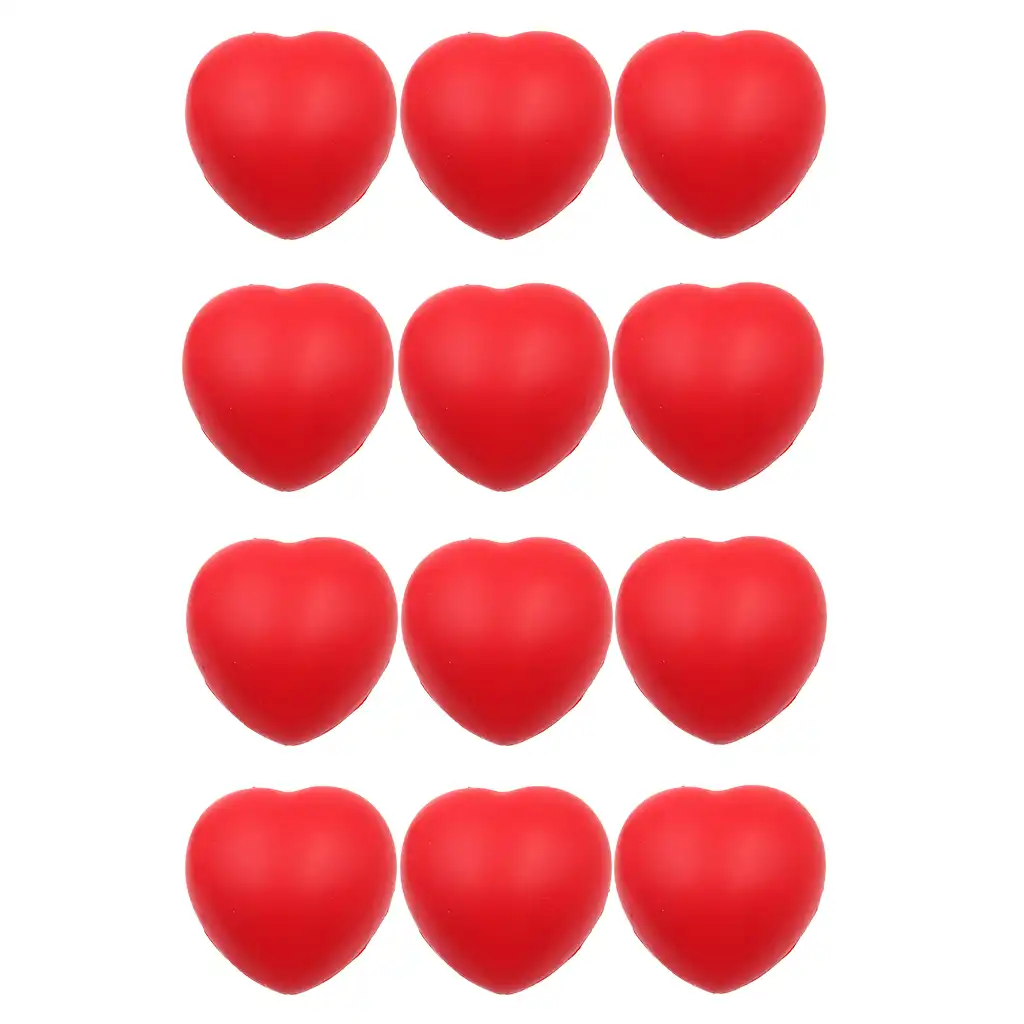 red heart stress balls