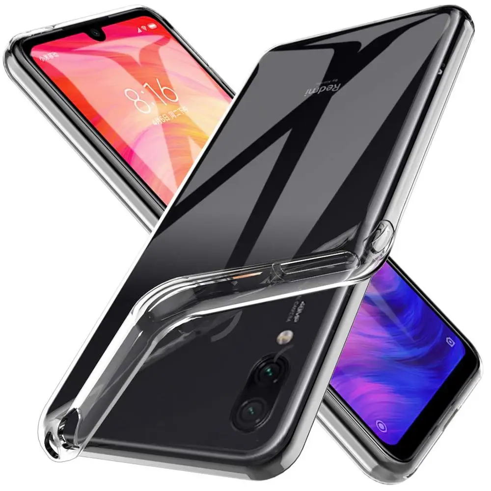Clear TPU NO Holder Чехол для Xiaomi Redmi Note 7 Pro Red mi 7 K20 Pro Чехол кольцевой магнитный держатель прочный корпус чехол для Xiaomi mi 9T mi 9T чехол - Цвет: Clear TPU NO Holder