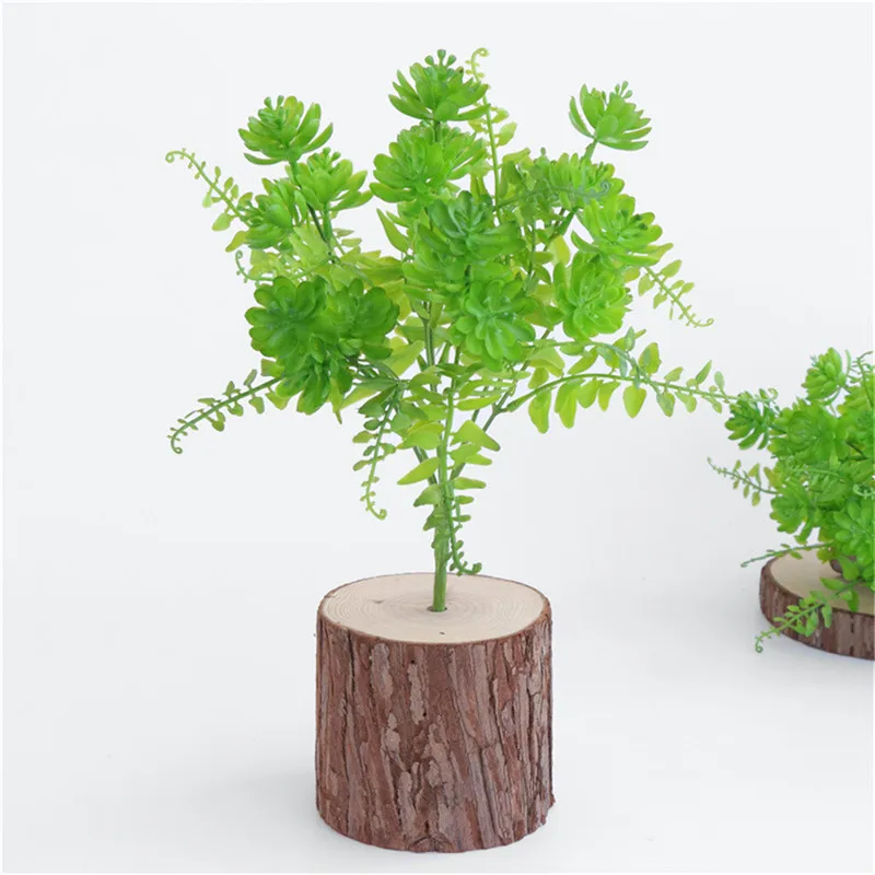 green with spiling Искусственные растения эвкалипта пластиковые зеленые листья Искусственные цветы Свадебные украшения для дома и офиса Декор стола искусственная листва - Цвет: green with spiling