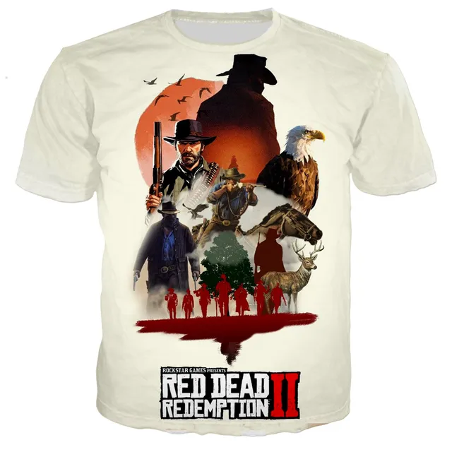 Introducing the Hot Game Red Dead Redemption 3D Printed T-shirt: A Fashionable Casual Statement