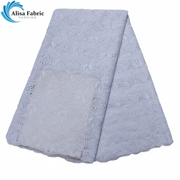 

Alisa Swiss Voile Lace In Switzerland 5 yards/pcs Punch Design African Dry Lace Embroidery With Stones For Sewing Dress Material
