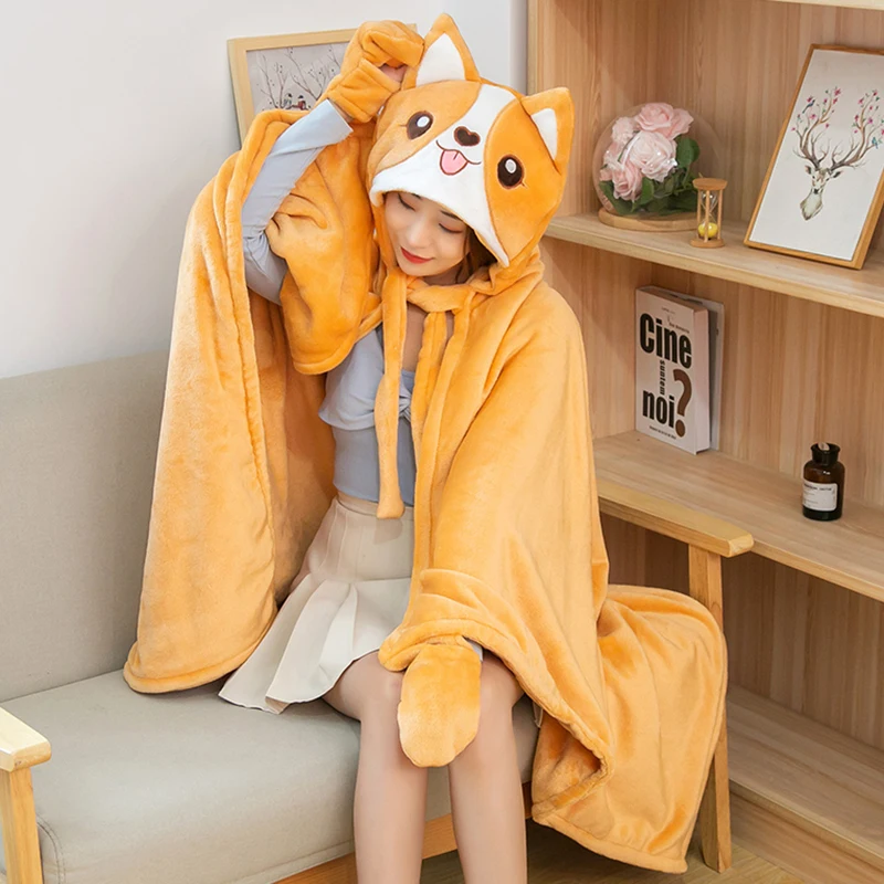 Wearable Blanket Blanket Hoodie Cute Soft Cape For Adult Women Men