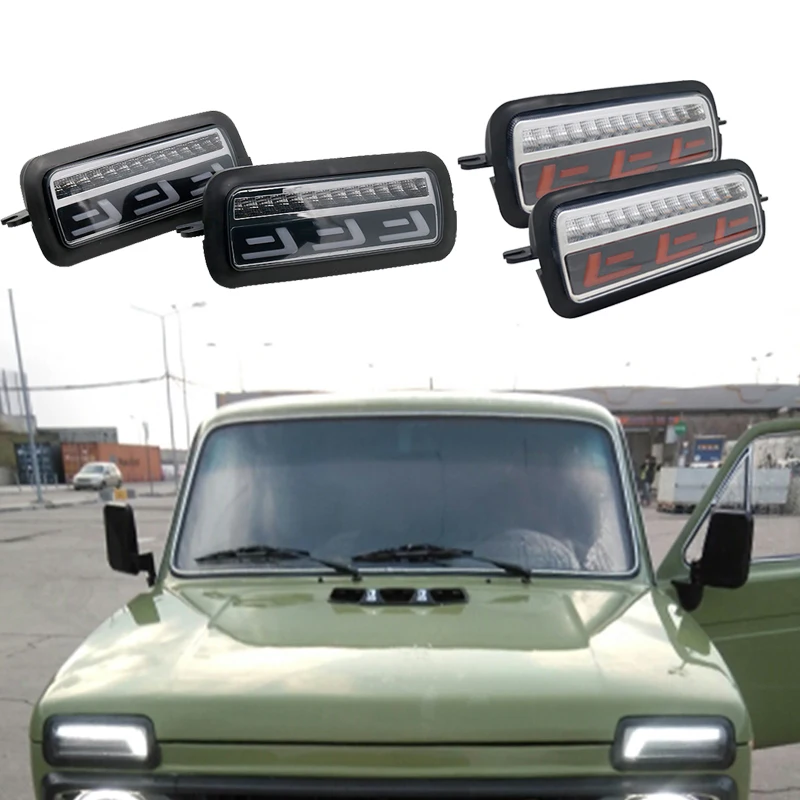 Для Lada Niva 4X4 1995 светодиодный ОГНИ DRL реле с Запуск поворотник из оргстекла ПММА/АБС